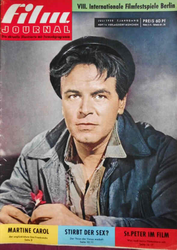 FILM JOURNAL (De) magazine side cover Issue 14 July 1958