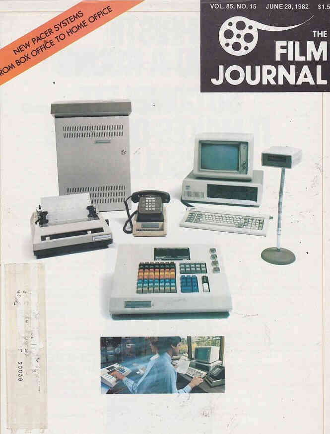 FILM JOURNAL INTERNATIONAL magazine side cover 28 June 1982