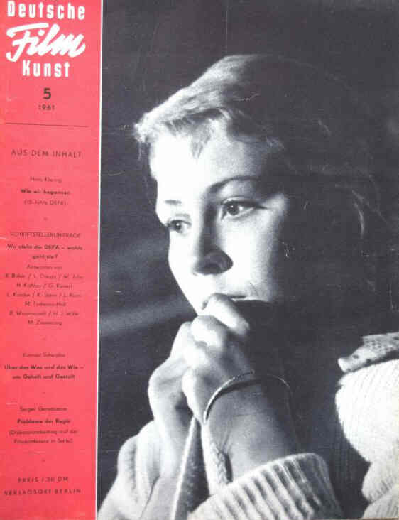 DEUTSCHE FILMKUNST magazine side cover Issue 5   1961