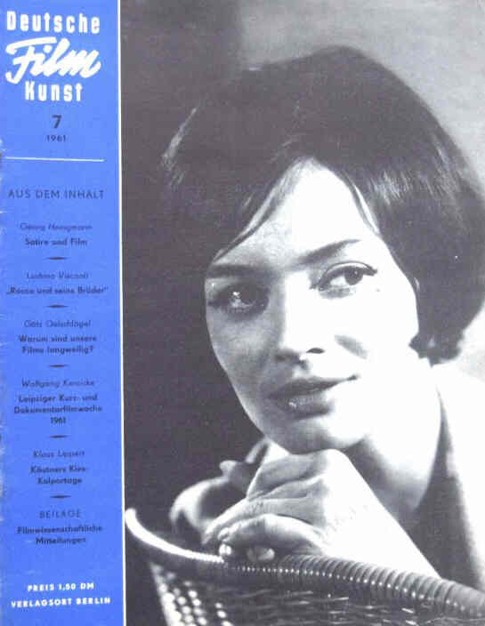 DEUTSCHE FILMKUNST magazine side cover Issue 7   1961