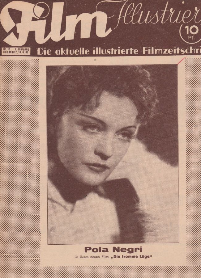 FILM ILLUSTRIERTE (1929-43) magazine side cover Issue 15 18 April 1938