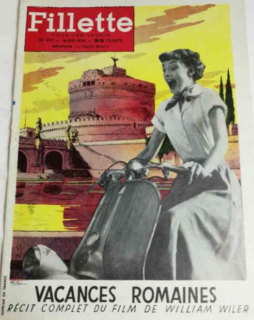 FILLETTE magazine side cover Issue 439 16 December 1954