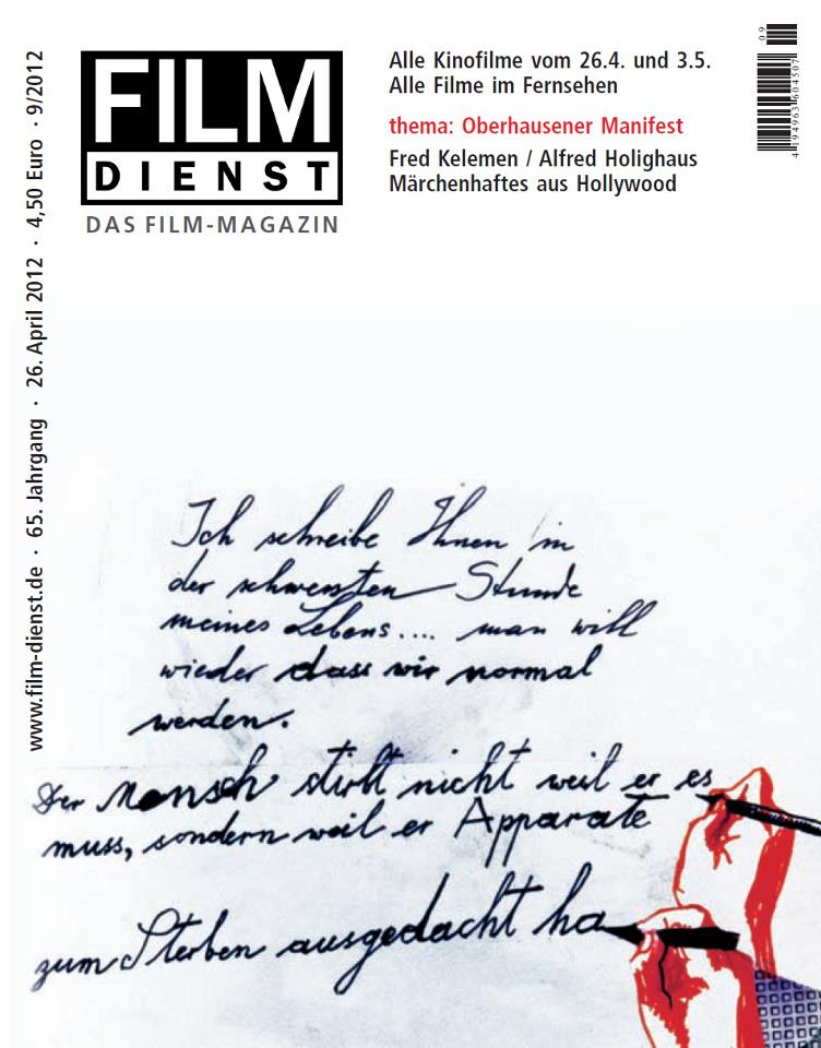 FILM DIENST magazine side cover Issue 9 26 April 2012