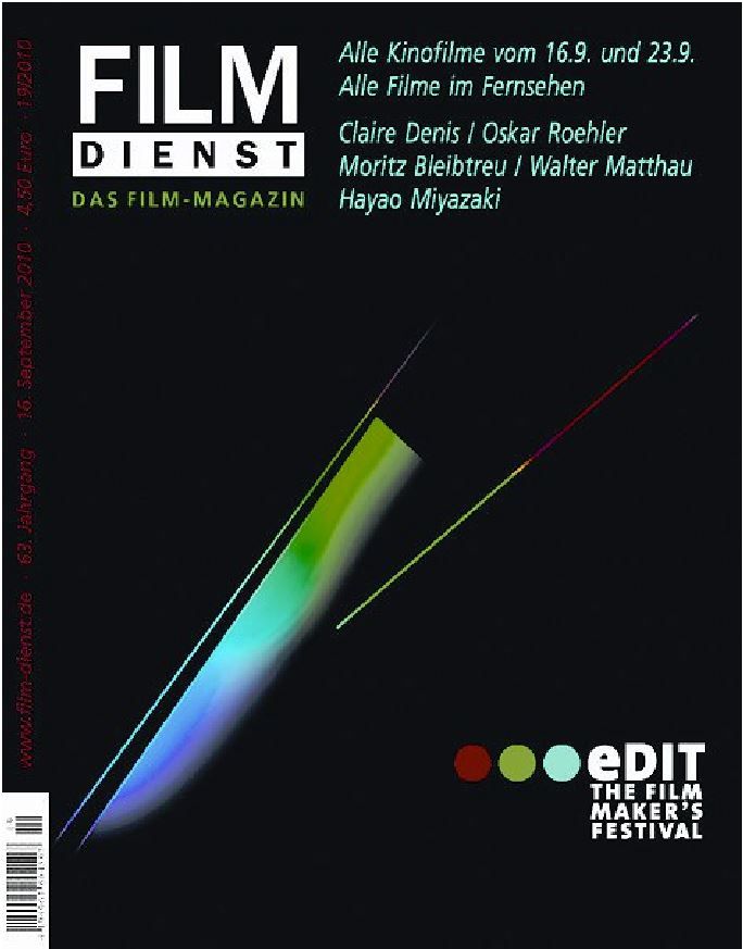 FILM DIENST magazine side cover Issue 19 16 September 2010