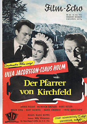 FILM-ECHO FILMWOCHE magazine side cover Issue 33  1955