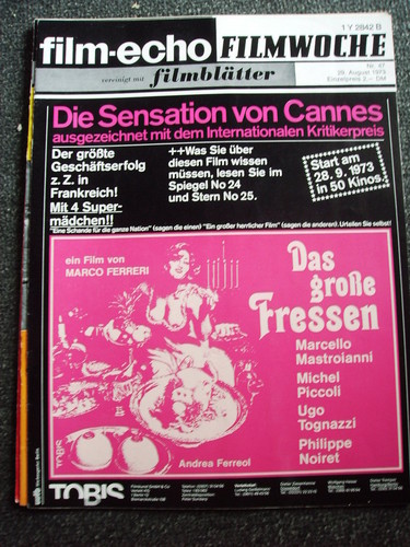 FILM-ECHO FILMWOCHE magazine side cover Issue 47 29 August 1973