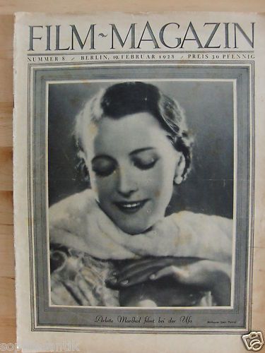 FILM-MAGAZIN magazine side cover Issue 8 19 February 1928