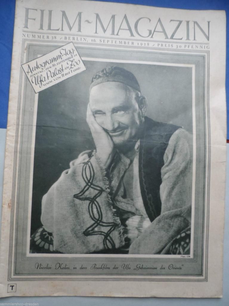 FILM-MAGAZIN magazine side cover Issue 38 16 September 1928
