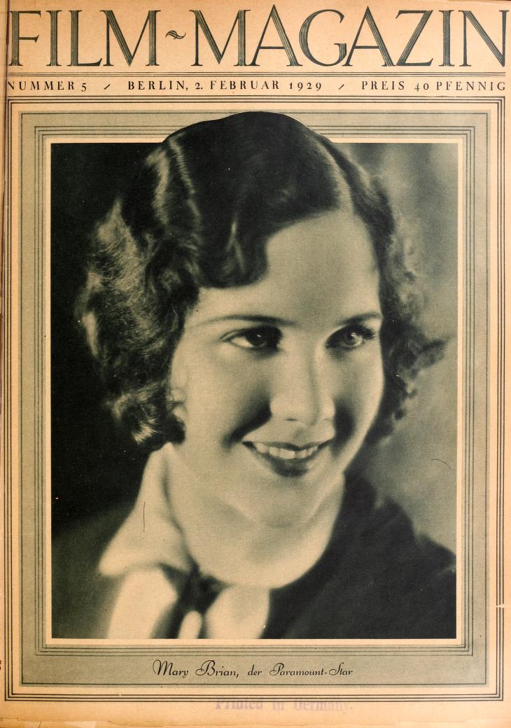 FILM-MAGAZIN magazine side cover Issue 5 2 February 1929