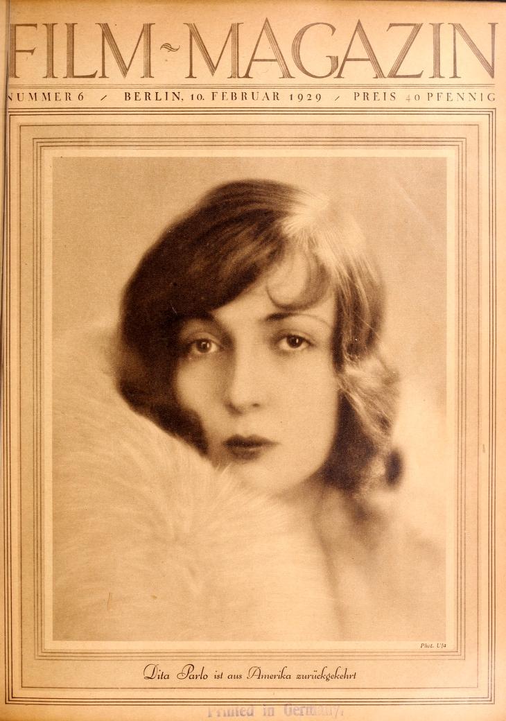 FILM-MAGAZIN magazine side cover Issue 6 10 February 1929