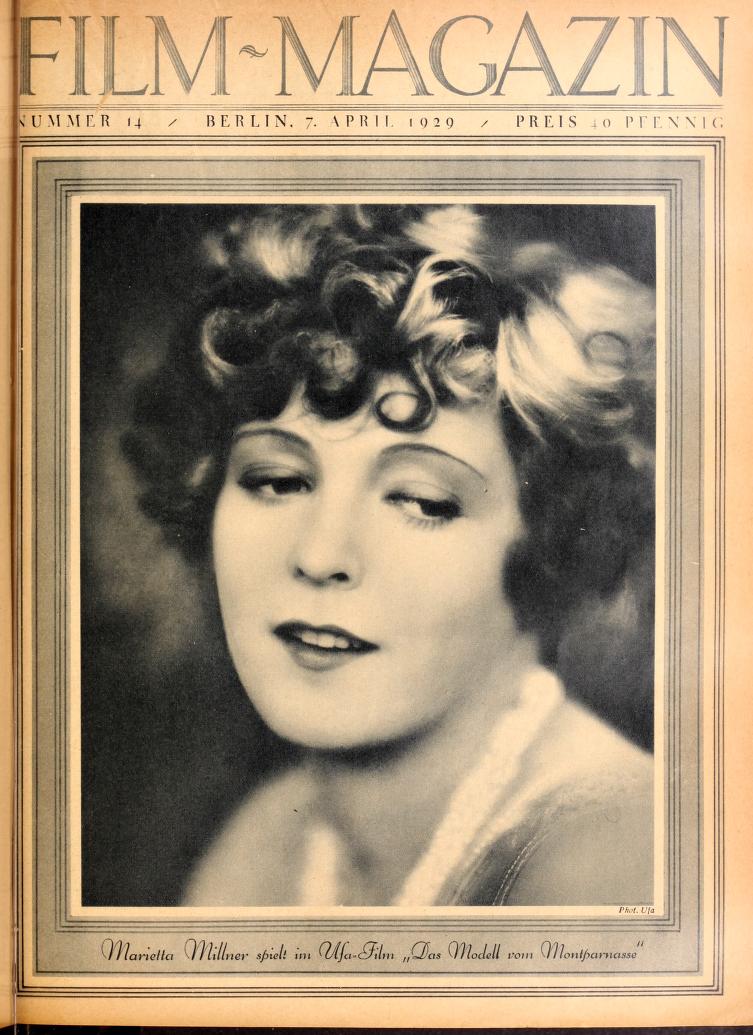 FILM-MAGAZIN magazine side cover Issue 14 7 April 1929