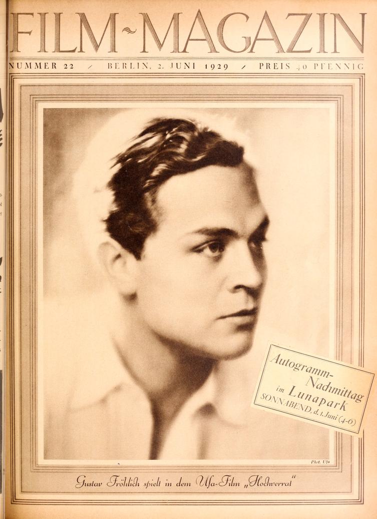 FILM-MAGAZIN magazine side cover Issue 22 2 June 1929