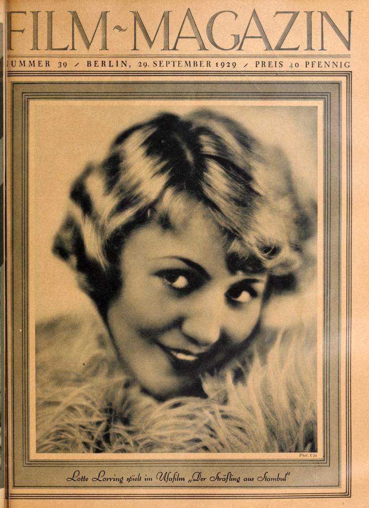 FILM-MAGAZIN magazine side cover Issue 39 29 September 1929