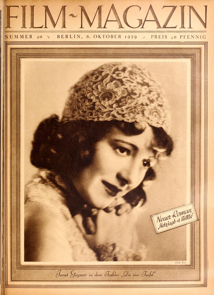 FILM-MAGAZIN magazine side cover Issue 40 6 October 1929