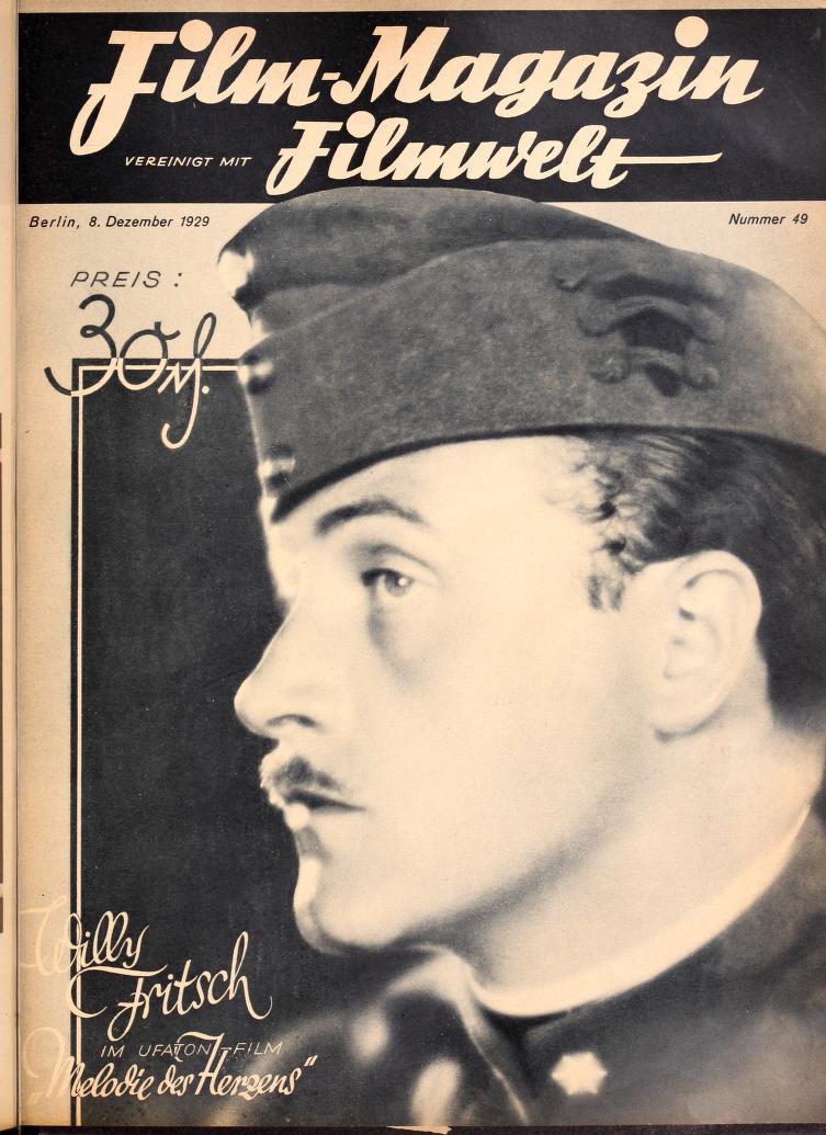 FILM-MAGAZIN magazine side cover Issue 49 8 December 1929