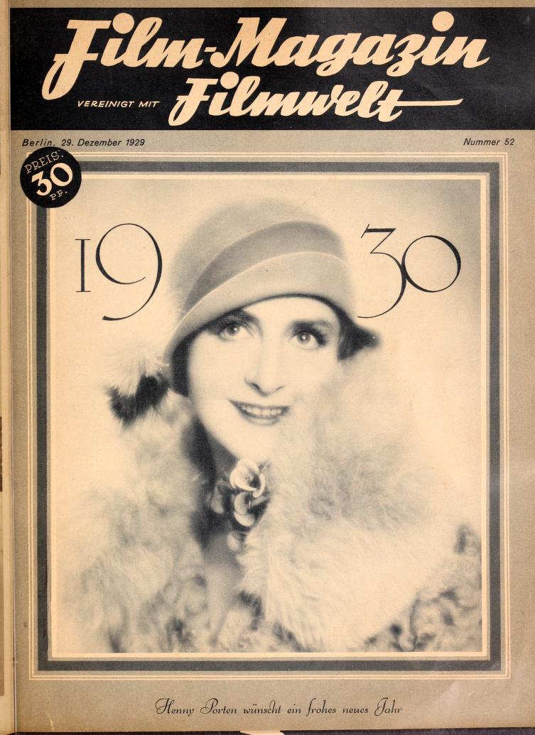 FILM-MAGAZIN magazine side cover Issue 52 29 December 1929