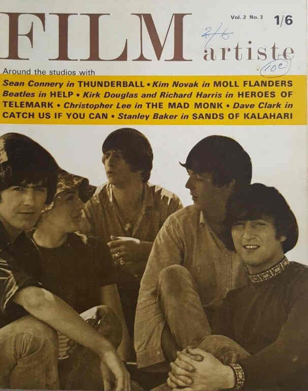 FILM ARTISTE magazine side cover Issue 6  Vol 2 # 2  1965