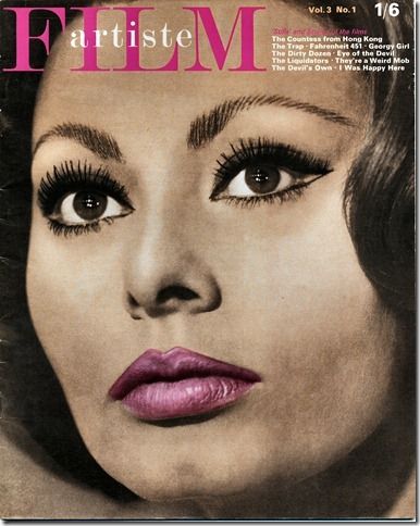 FILM ARTISTE magazine side cover Issue 9  Vol 3 # 1  1967