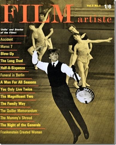 FILM ARTISTE magazine side cover Issue 10  Vol 3 # 2 March 1967