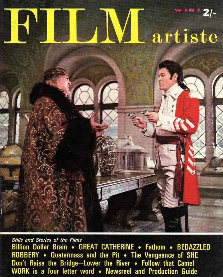 FILM ARTISTE magazine side cover Issue 11  Vol 3 # 3  1967