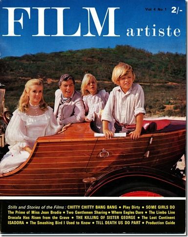 FILM ARTISTE magazine side cover Issue 13  Vol 4 # 1  1968