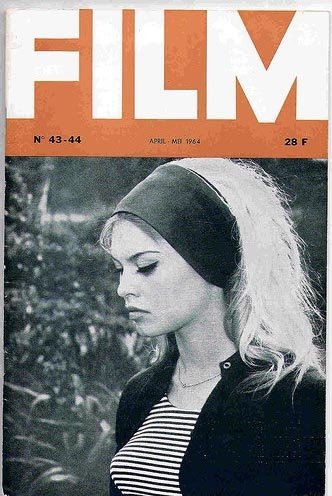 FILM (Be) magazine side cover Issue 43/44 April/May 1964