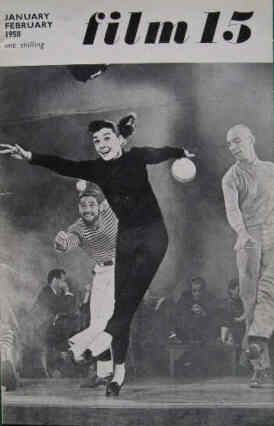 FILM (BFFS) magazine side cover Issue 15 January 1958