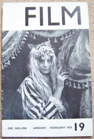 FILM (BFFS) magazine side cover Issue 19 January 1959