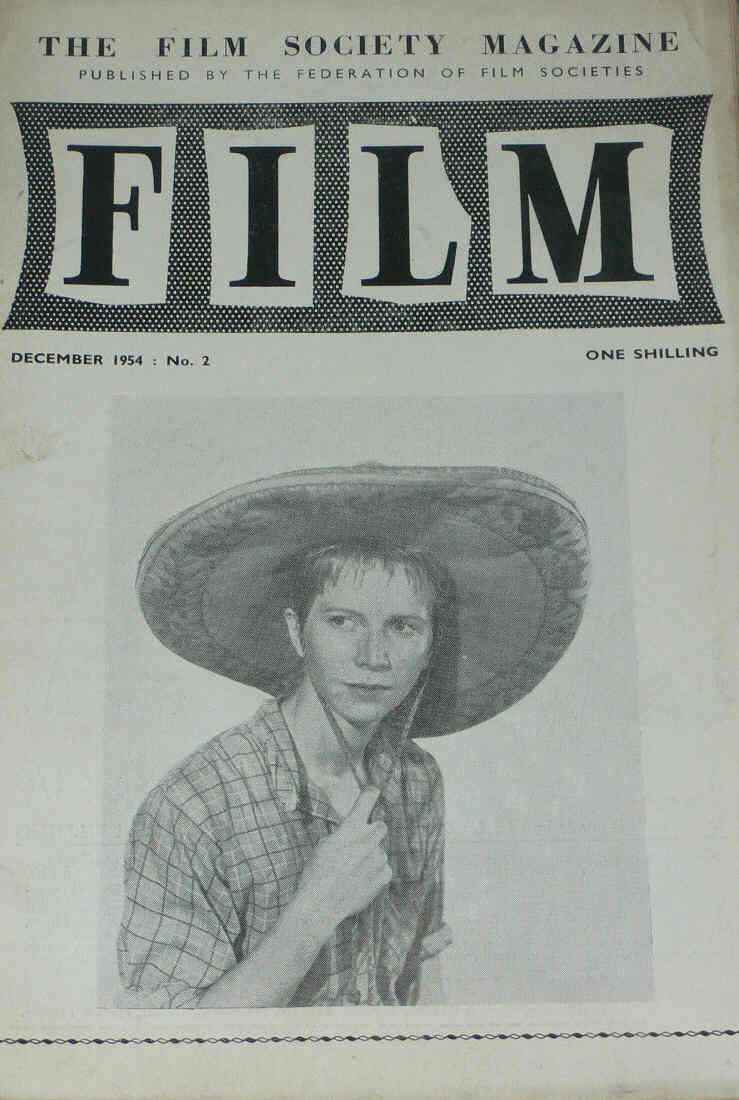 FILM (BFFS) magazine side cover Issue 2 December 1954