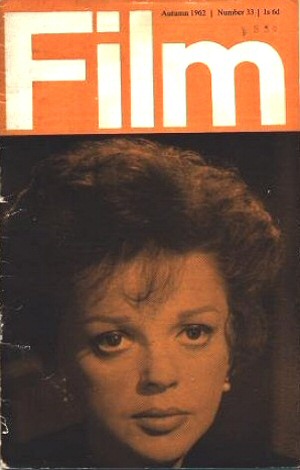 FILM (BFFS) magazine side cover Issue 33 September 1962