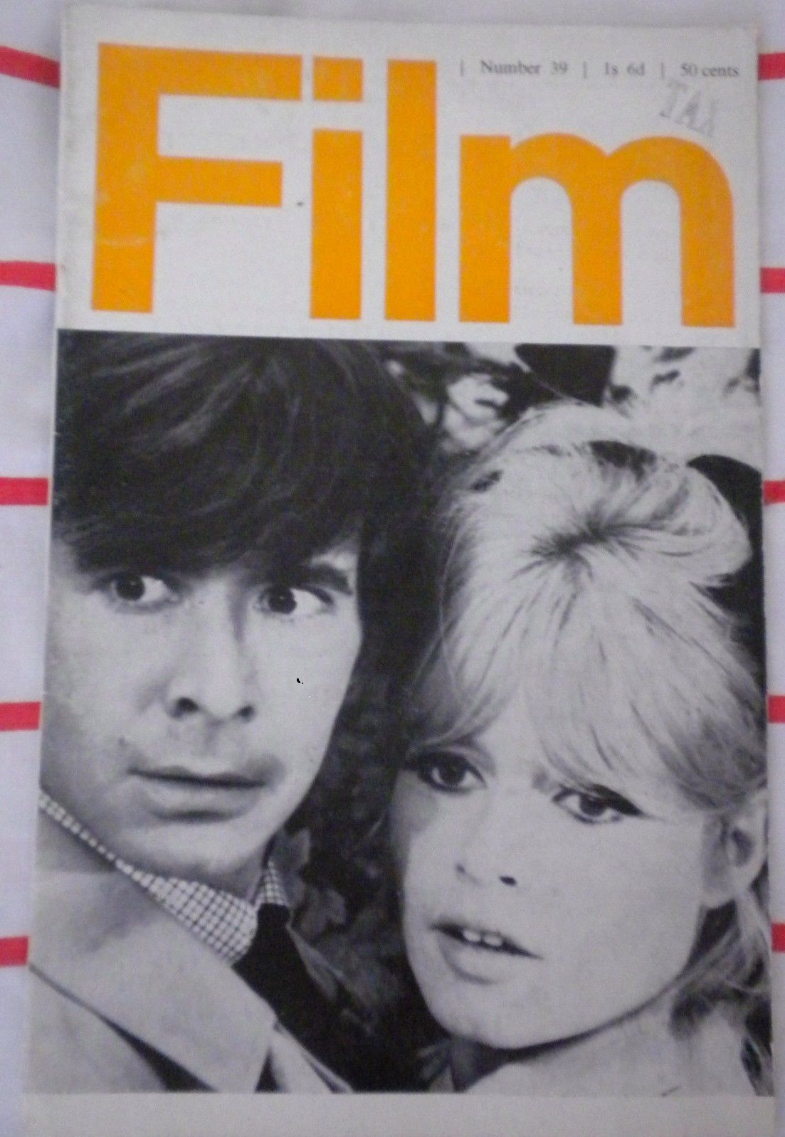 FILM (BFFS) magazine side cover Issue 39 March 1964