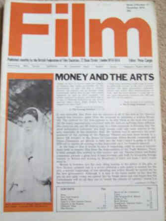 FILM (BFFS) magazine side cover Issue 21 December 1974