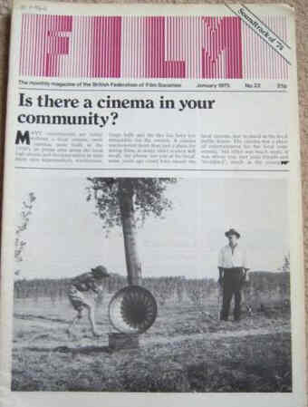 FILM (BFFS) magazine side cover Issue 22 January 1975