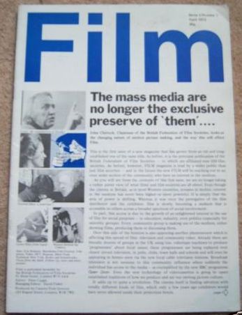 FILM (BFFS) magazine side cover Issue 2 May 1973