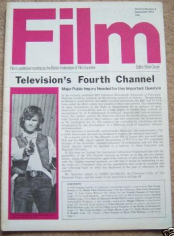 FILM (BFFS) magazine side cover Issue 6 September 1973