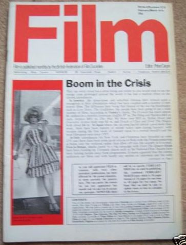 FILM (BFFS) magazine side cover Issue 11/12 February/March 1974
