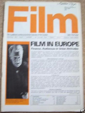 FILM (BFFS) magazine side cover Issue 13 April 1974