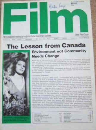 FILM (BFFS) magazine side cover Issue 14 May 1974
