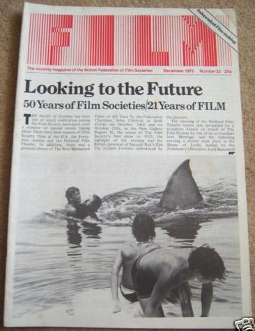 FILM (BFFS) magazine side cover Issue 32 December 1975
