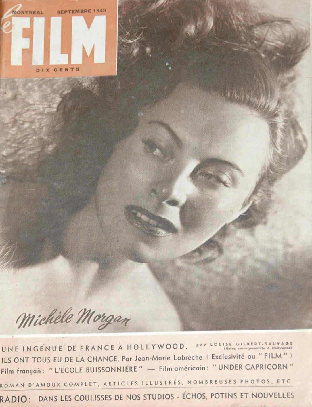 FILM | LE (20s-60s Ca) magazine side cover September 1949