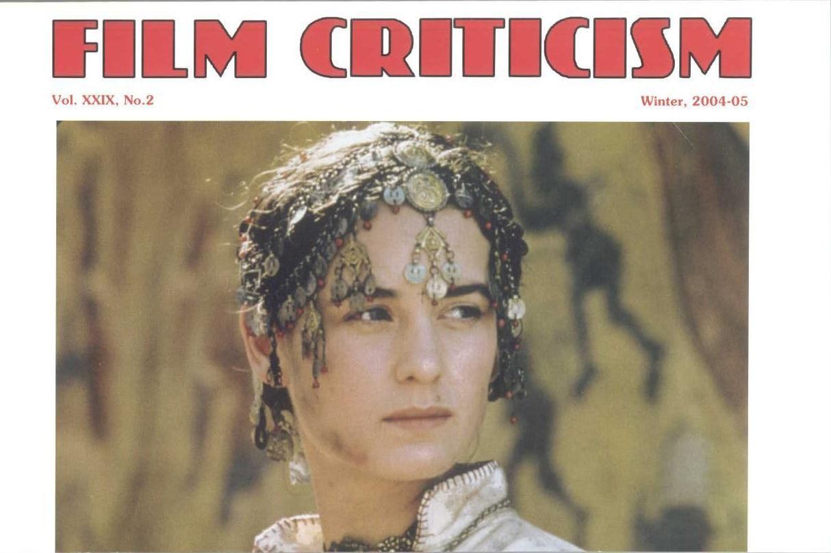 FILM CRITICISM magazine side cover  Vol 29 # 2 Winter 2004