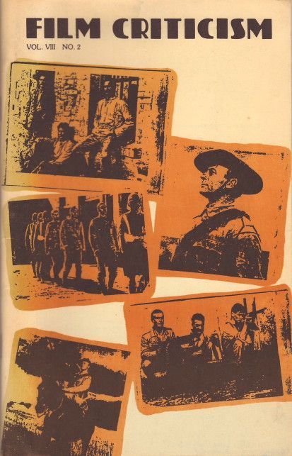 FILM CRITICISM magazine side cover  Vol 8 # 2 Winter 1984