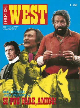 I FILM DEL WEST magazine side cover Issue 1 5 October 1973