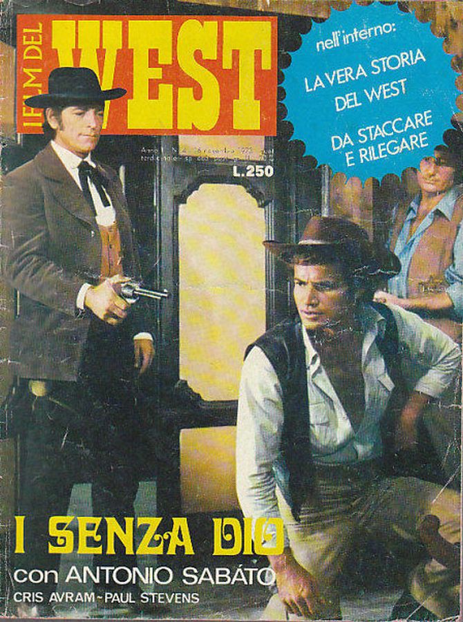 I FILM DEL WEST magazine side cover Issue 4 16 November 1973