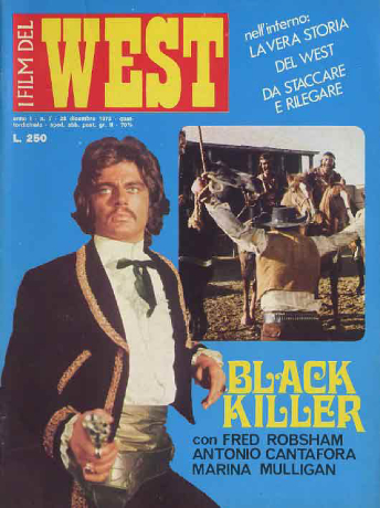 I FILM DEL WEST magazine side cover Issue 7 28 December 1973