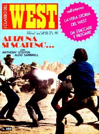 I FILM DEL WEST magazine side cover Issue 8 11 January 1974