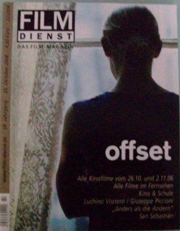 FILM DIENST magazine side cover Issue 22 26 October 2006
