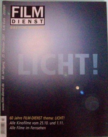 FILM DIENST magazine side cover Issue 22 25 October 2007