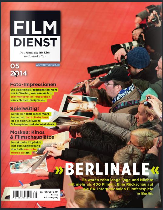 FILM DIENST magazine side cover Issue 5 27 February 2014