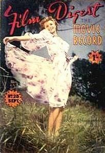 FILM DIGEST AND REVIEW magazine side cover Issue 28 September 1947